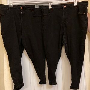 2 Pairs Universal Standard Jeans in Black 20 Petite
